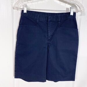 Y2K Classroom School Uniform Shorts Vintage Navy Youth 14 Unisex